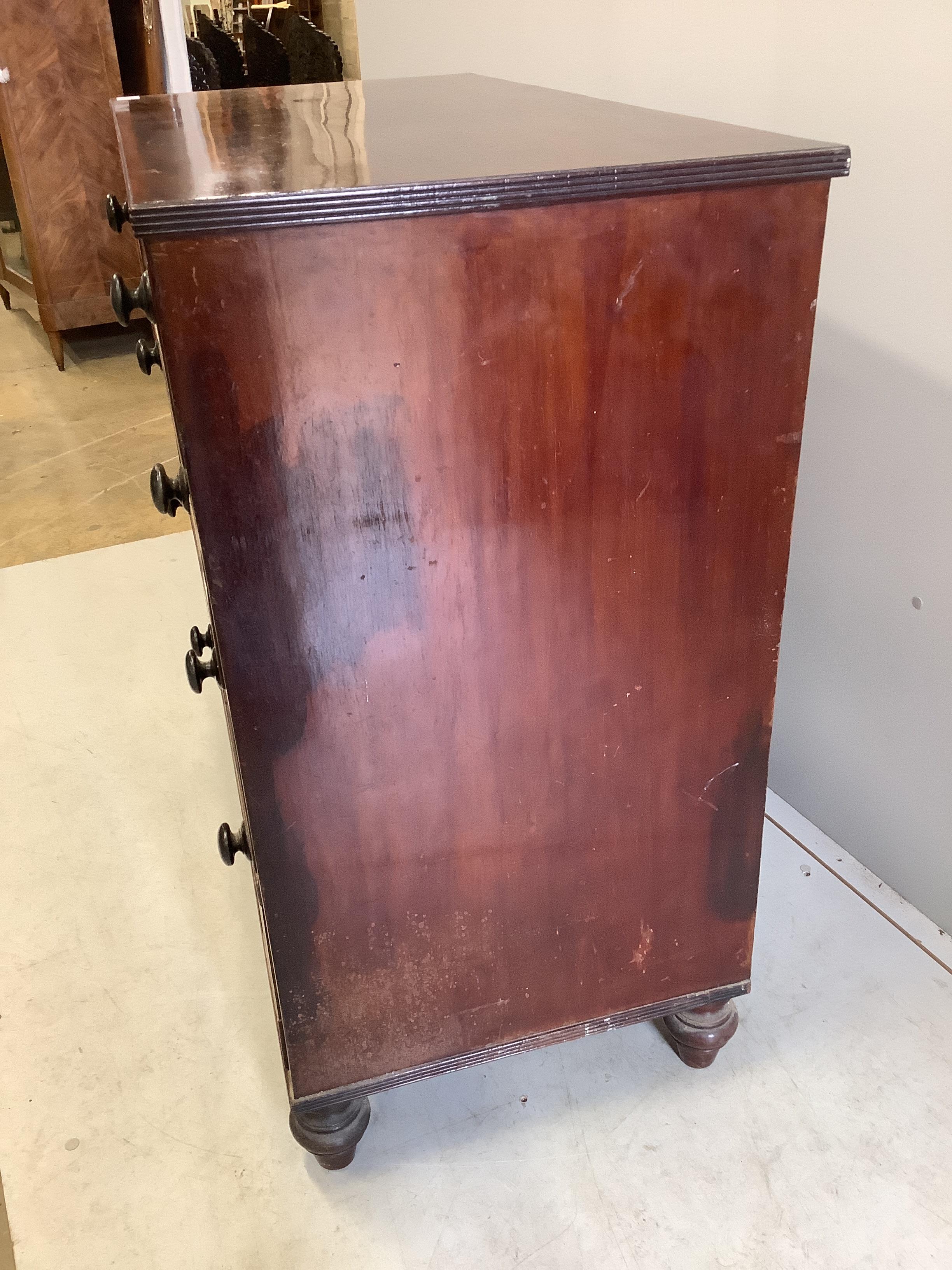 An early Victorian mahogany chest, width 108cm, depth 54cm height 104cm